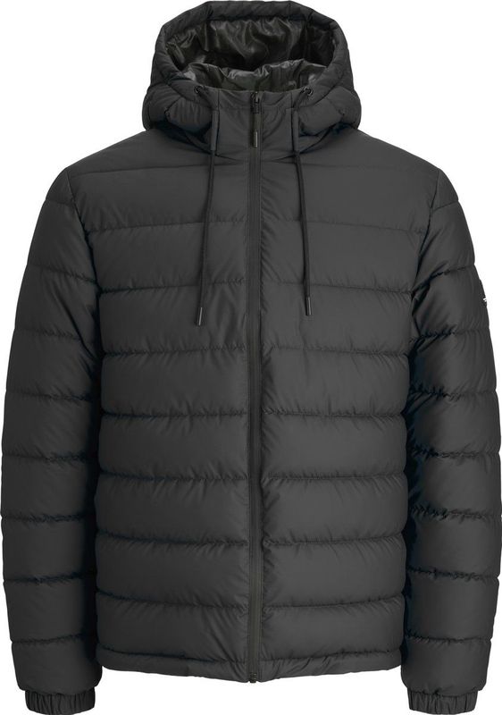 Gewatteerde donsjas JACK & JONES. Polyester materiaal. Maten L. Zwart kleur