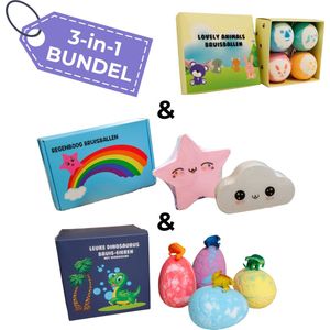 De kunst van zeep - 12 bruisballen XL - 3 soorten in 1 - verschillende geuren en kleuren - bath bombs