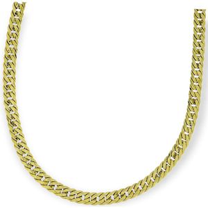 Gouden Gourmette Ketting 6.4 mm 46 cm 14 karaats