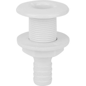 Bootromp uitlaatfitting van mariene kunststof - 3/4 inch - Wit - Bootafvoerplug - Door romp accessoire - Ma