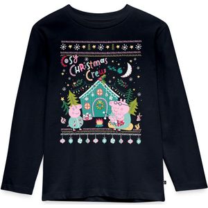 Peppa Pig En Familie Kerstvibes Premium T-Shirt Kinderen Met Lange Mouwen