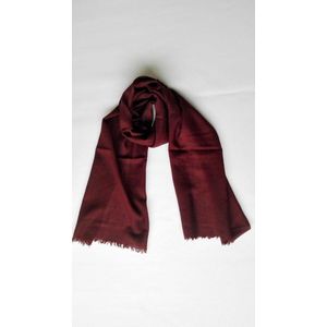 Cashmere heren sjaal met jacquard in bruine tint zeer zachte wol 30 x 160 cm