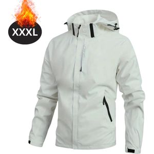 Livano Windjas Voor Heren - Parka - Lente & Herfst - Jas - Volwassen - Windjack - Windbreaker - Outdoor - Wit - Maat S