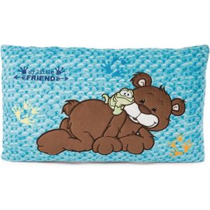Knuffelbeer en Kikker Kussen – Duurzaam pluizige kussens voor meisjes, jongens & baby's – Rechthoekige knuffelkussens, 43 x 25cm