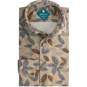 District Indigo Overhemd Pique Performance Print Multi Flower Blue (7.42.025.779 - 316)