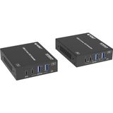 SpeaKa Professional - SP-USBE-820 - KVM-extender - Zwart - 7 + 1 Poorten