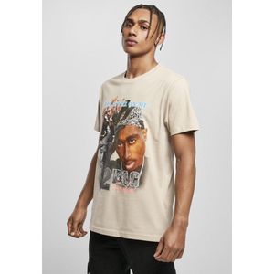 Mister Tee Tupac - Tupac Retro Heren T-shirt - XL - Beige