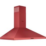 Wiggo WE-A930P(R) - Wandschouw Afzuigkap - 90cm - 695m³/h - 3 standen - Energieklasse A - Rood - Koolstoffilters meegeleverd