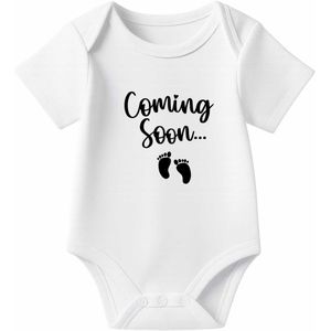 Romper Baby Coming - zwart - korte mouw