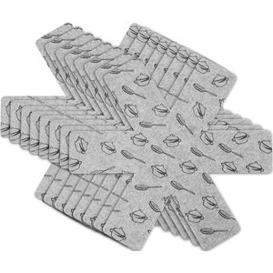 Zavira® Panbeschermers - Tussenleggers pannen en potten - Beschermingsmatten - Grijs - 20L x 20B x 2 Dikte CM