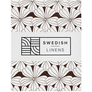 Swedish Linens - Hoeslaken Flowers - 60x120cm - Biokatoen Perkaal Katoen