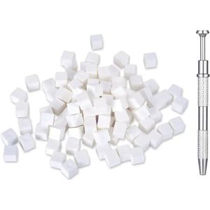 TRANKIELO® - Set van 100 Ombre Nagelsponsjes – Inclusief Metalen Grip Nagelborstel – Nail Art en Manicure Gereedschap – Geschikt voor DIY en Professioneel Gebruik