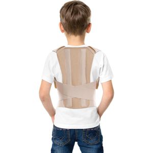 Houdingcorrector rugsteun voor kinderen - tieners - jongvolwassenen - Maat X-Small - Kleur Beige