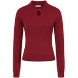 Banned - Mara Gebreide trui - S - Bordeaux rood