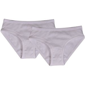 Woody -Duopack Comfortabel Basis Ondergoed 2 slips - Wit met roze dots - 2 jaar