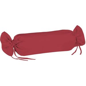 sleepling 15 x 40 cm satijnen kussensloop | kussenhoes van 100% zijdezachte katoen | voor nekkussen | Made in EU | wasbaar op 60 graden | kers