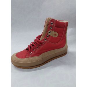 WOLKY 215 / halfhoge veterschoenen / rood / maat 37