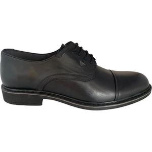 Veterschoenen- Heren Nette Schoenen- Casual Schoenen 2210- Leer- Zwart- Maat 41