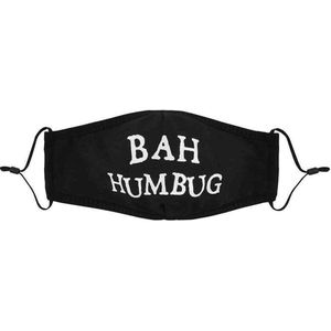Something Different - Black Bah Humbug Masker - Mondkapje - Zwart/Wit