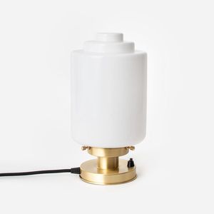 Art Deco Trade - Tafellamp Getrapte Cilinder Medium 20's Messing