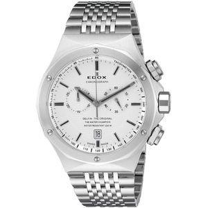 Edox 10108-3-AIN horloge heren - zilver - edelstaal