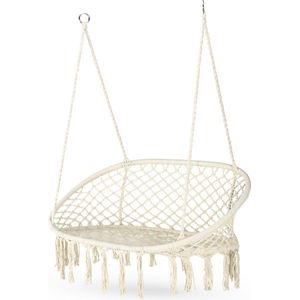 Outtec® Hangstoel XXL - tot 200kg - voor 2 Personen - Hangmand, Schommel voor Tuin, Terras, Balkon, Veranda - Boho Stijl