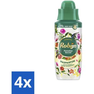 4 x Robijn - Paradise Secret - Wasparfum - 342 ml - Wasparfum - Intense Geur - Langdurige Geur - Geurpareltjes - Essentiële Oliën