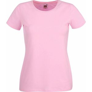 Fruit Of The Loom Dames / Vrouwen Dames -Fit T-shirt met korte mouwen en ronde hals. (Licht Rose)