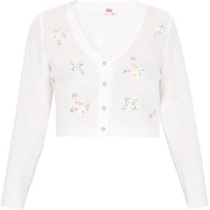 MYMO - Comfy - Gebreid Vest - Pasteelgeel / Pastelgroen / Rosa / Offwhite