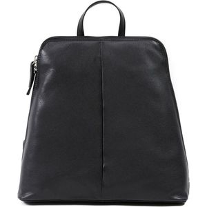 MAESTRO Leren Rugzak City Backpack Black Zwart