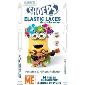 Shoeps elastische veters - Minion- Wit- 14 stuks