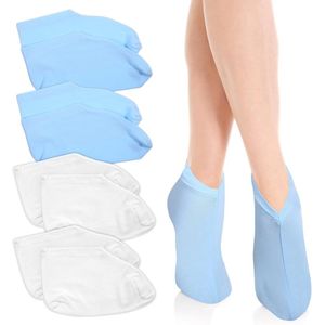 Thelau - Vochtinbrengende Gel-Sokken - Blauw en Wit - 2 Paar