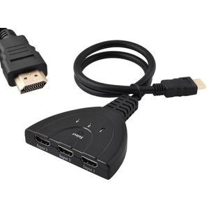 HDMI Switch Splitter - 3 poorts - HDTV 1080P tot 4K Ultra Hd Resolutie