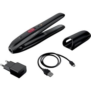 For Elite Nomad Stijltang - Veelzijdige Styling Draadloos - Ultra Compact - Licht - Hittebestendige Kop - Zwart - 1.0 Units