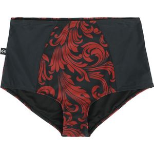 Black Premium by EMP zwart/rood bikinibroekje met hoge taille - Dames - S