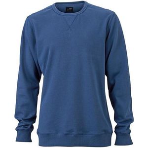 James and Nicholson Heren Basis Sweatshirt (Denim Blauw)