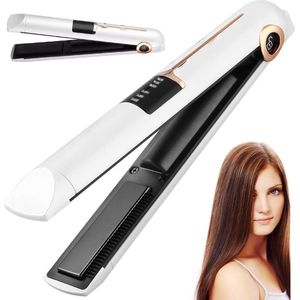 Mini Stijltang - Mini Krultang - Draadloze Stijltang - Reis Stijltang - Stijltang - Krultang - Kleine Krultang Voor Kort Haar - Kleine Krultang - Wit