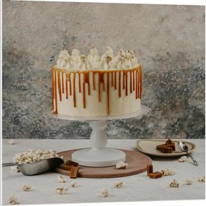 Forex - Taart met Versiering - 80x80cm Foto op Forex