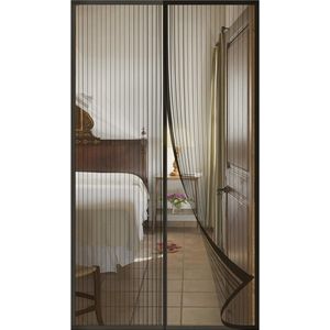 JGS ® Vliegengaas, magnetisch, voor deur, balkondeur, insectenbescherming, vliegengordijn voor terrasdeur, insectengaas, lamellengordijn (75 x 200 cm, zwart)
