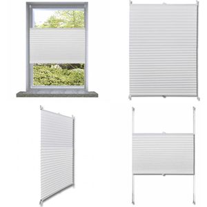 Plisséjaloezie 100x125 cm wit - Vitrage - Vitrages - Jaloezie - Jaloezieën