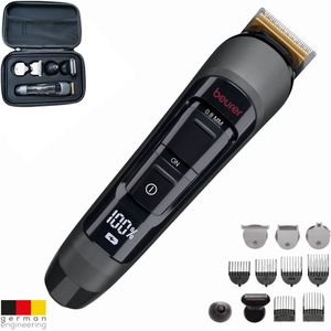 Beurer MN9X Limited Edition 25 Multigroomer – 11-in-1 Trimmer, Tondeuse & Bodygroomer – Baardtrimmer, Precisietrimmer, Neustrimmer & Oorhaartrimmer – Waterbestendig – 90 Min Accu – Inclusief Hardcase & Accessoires - Antraciet/bordeaux