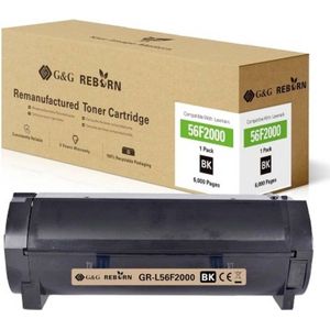 G&G Toner vervangt Lexmark 56F2000 Compatibel Zwart 6000 bladzijden Reborn remanufactured 21311