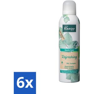 Kneipp - Douchefoam - Mint & Eucalyptus - Vegan - 200 ml - Voordeelverpakking - 6 stuks