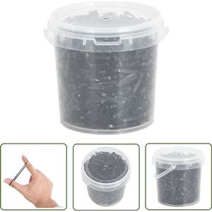 vidaXL Siliconen Elastischjes - Paard Elastiekjes - Haarelastiekjes paard 1500 st silicone zwart - Mane Elastics - Horse Hair Ties - Zwarte Elastikken