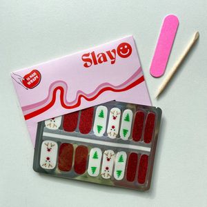 Slayo® - Nagelstickers - Christmas Charm - Nail Wraps - Kerst Cadeau - Nail Art Stickers - GEEN lamp nodig - Kerst Nagels - Kerstboom cadeau