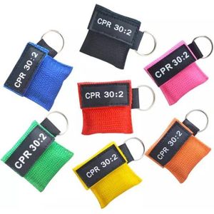 kiss of life - Ademhalingsmasker - Beademingsdoekje - Gezichtsbeschermer - Sleutelhanger - Geel