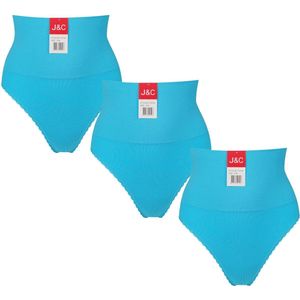 3-pack Dames corrigerende string J&C 3235 Aqua - maat S/M