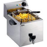 Friteuse met Tapkraan - 8 Liter - 3,25kW - 260x450x(H)340mm