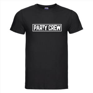 T-shirt Party crew | Festival | zwart | Maat XXXL