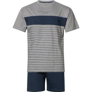 Gentlemen - heren shortama 412684 - grijs/navy - maat L